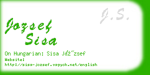 jozsef sisa business card